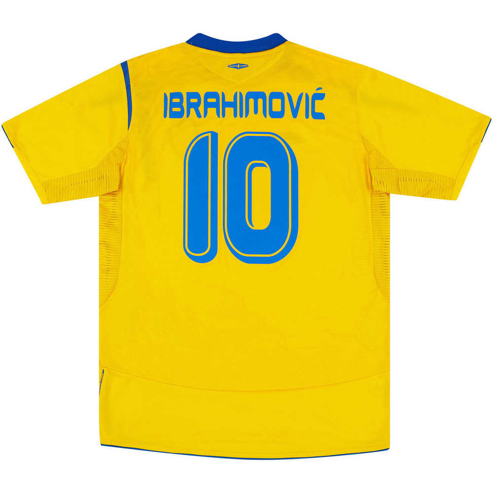 2005-06 Sweden Home Shirt Ibrahimović #10 (Excellent) XL