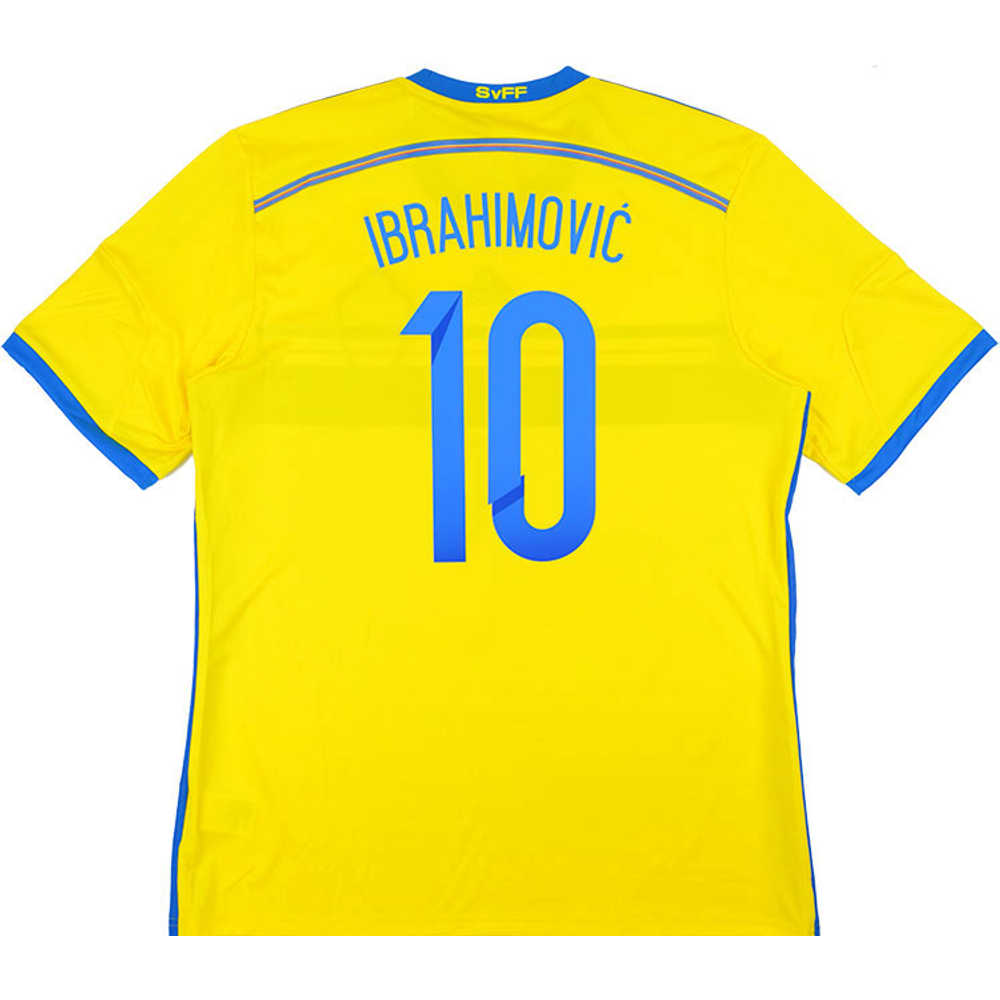 2014-15 Sweden Home Shirt Ibrahimović #10 *w/Tags* L