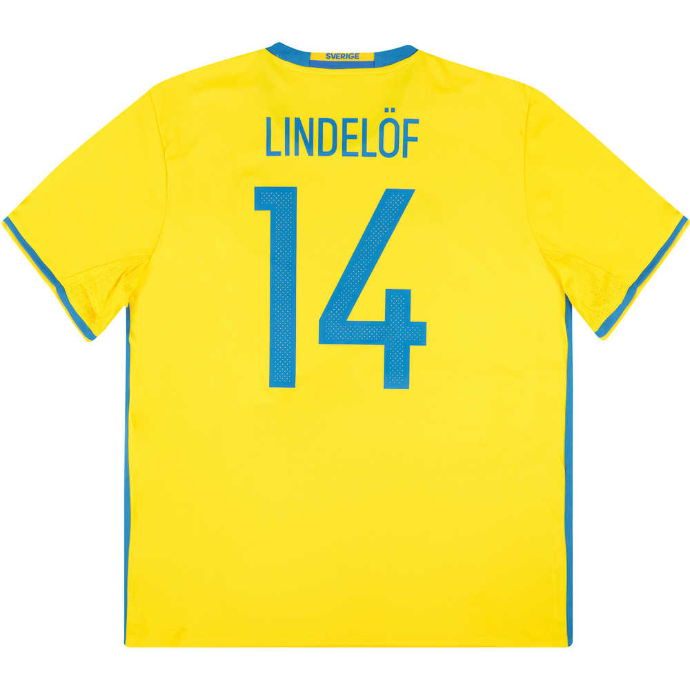 2016-17 Sweden Home Shirt Lindelof #14 *w/Tags*