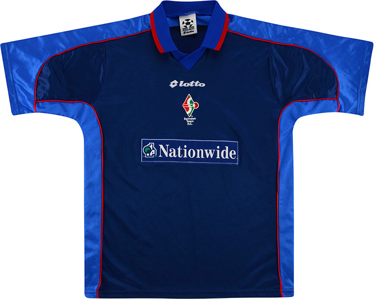 Swindon Town Away Football Shirt 1999 - 2000. Sponsored By Nationwide