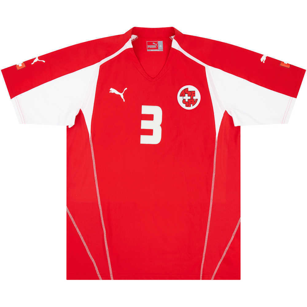 2004-05 Switzerland Match Issue Home Shirt #3