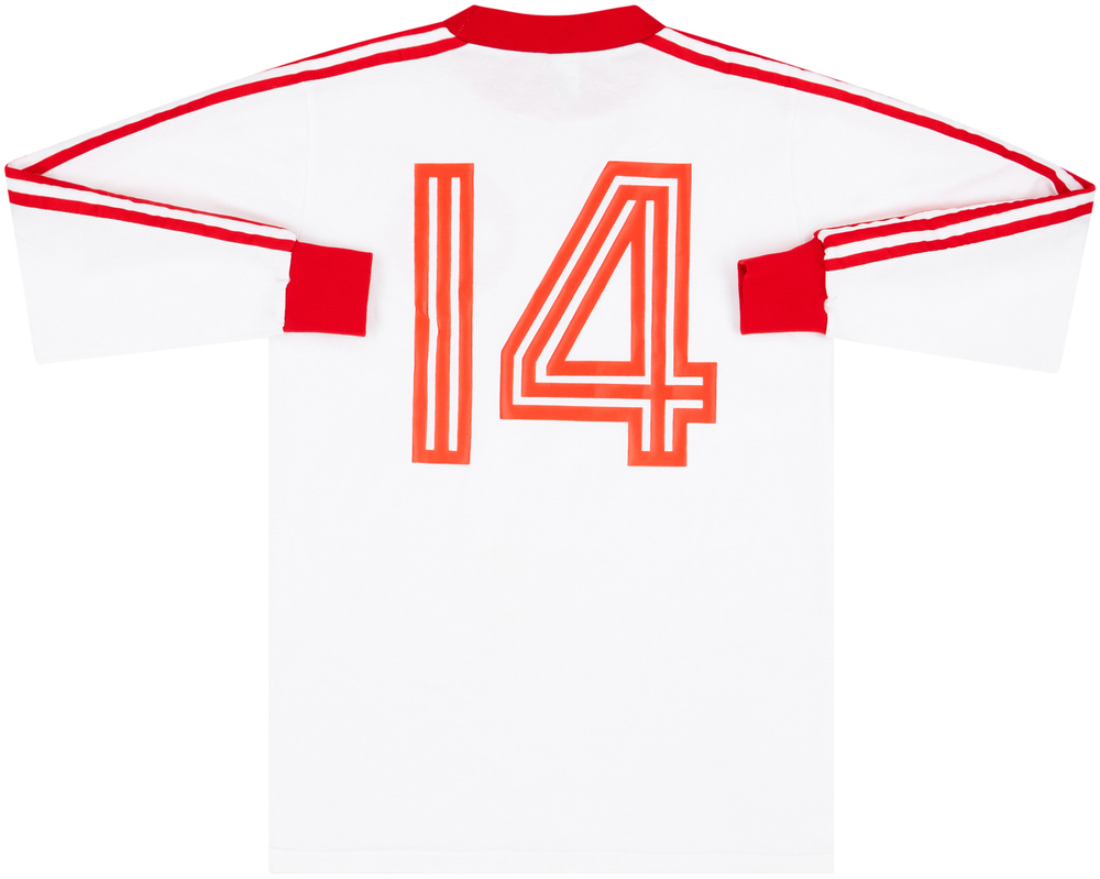 1977 Switzerland U-21 Match Worn Away L/S Shirt #14 (v Scotland)