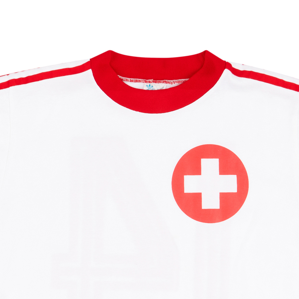1977 Switzerland U-21 Match Worn Away L/S Shirt #14 (v Scotland)
