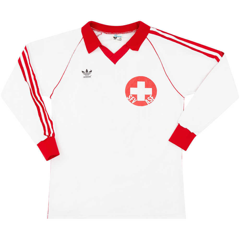 1980-82 Switzerland Match Issue Away L/S Shirt #17