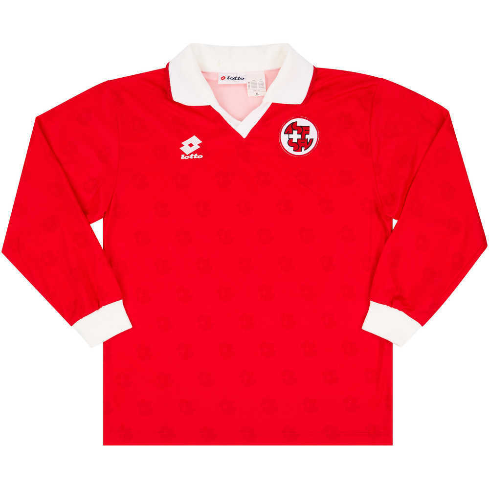 1995 Switzerland Match Worn Home Shirt #8 (Ohrel) v England
