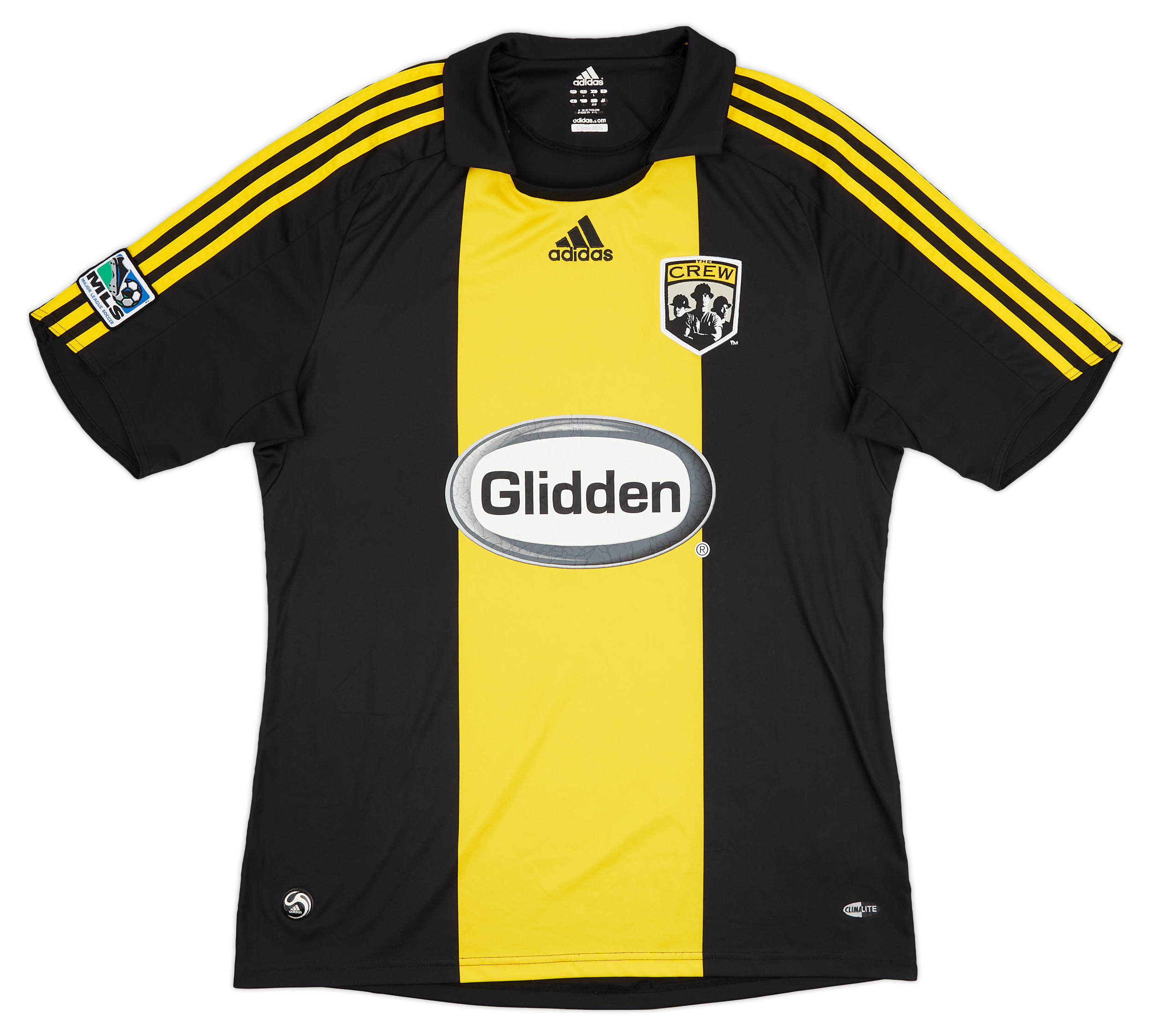 MLS Columbus Crew Authentic Soccer Jersey adidas ClimaLite Acura