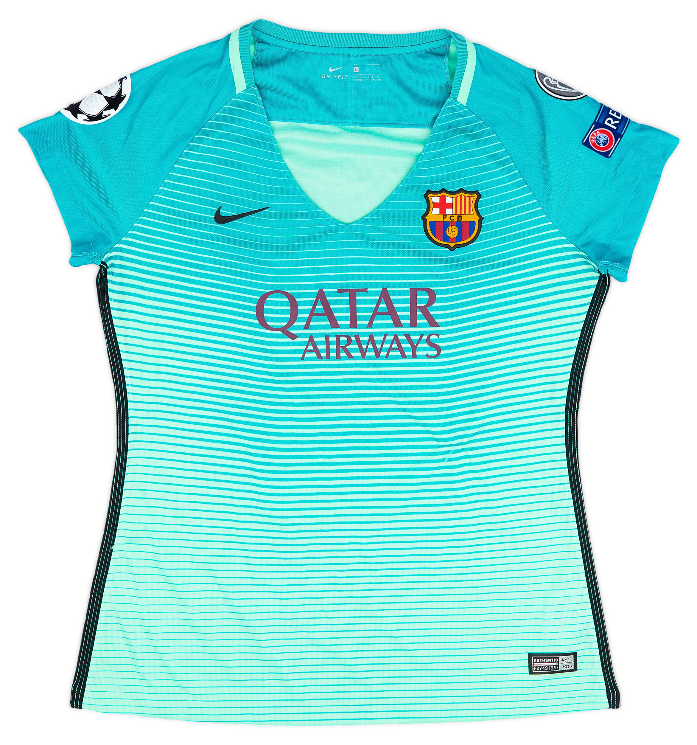 2016 17 Barcelona Cl Third Shirt Excellent 9 10 Women S L