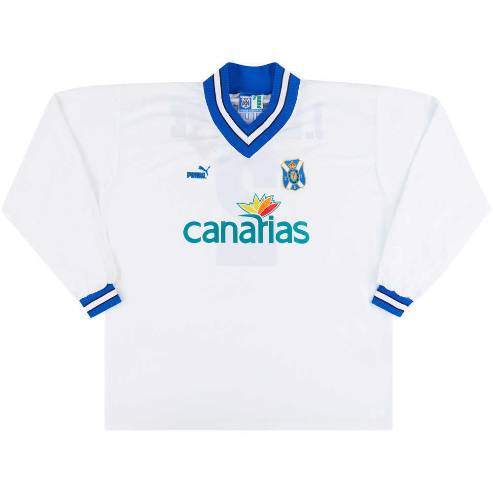 1996-97 Tenerife Match Issue UEFA Cup Home L/S Shirt J.Llorente #2