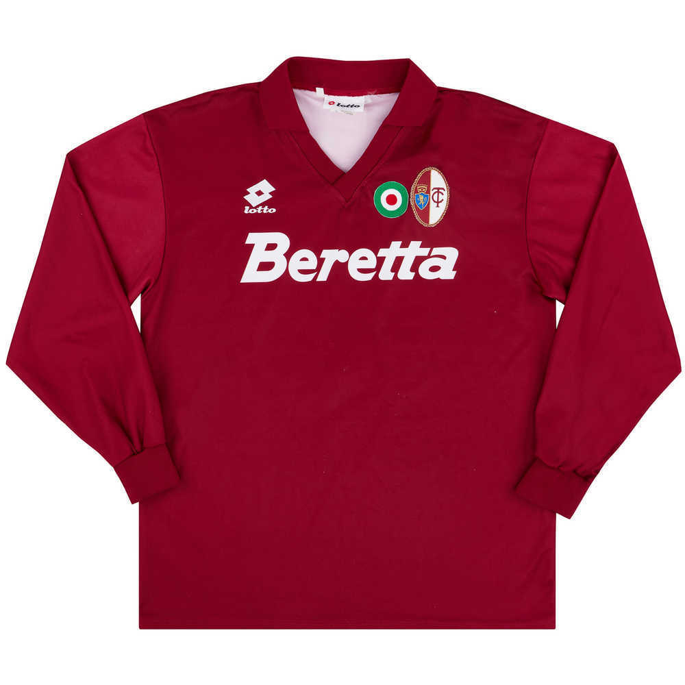 1993-94 Torino Match Issue Cup Winners Cup Home L/S Shirt #13 (Delli Carri) v Arsenal