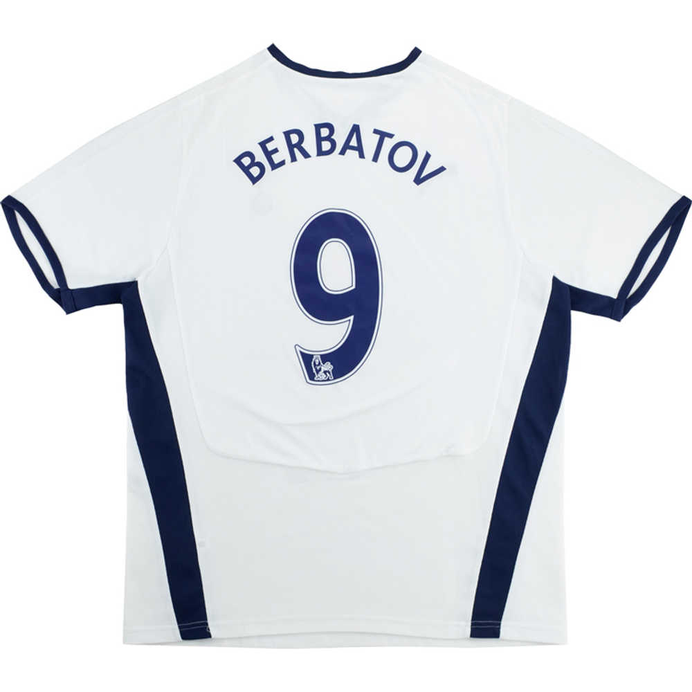 2008-09 Tottenham Home Shirt Berbatov #9 (Very Good) L