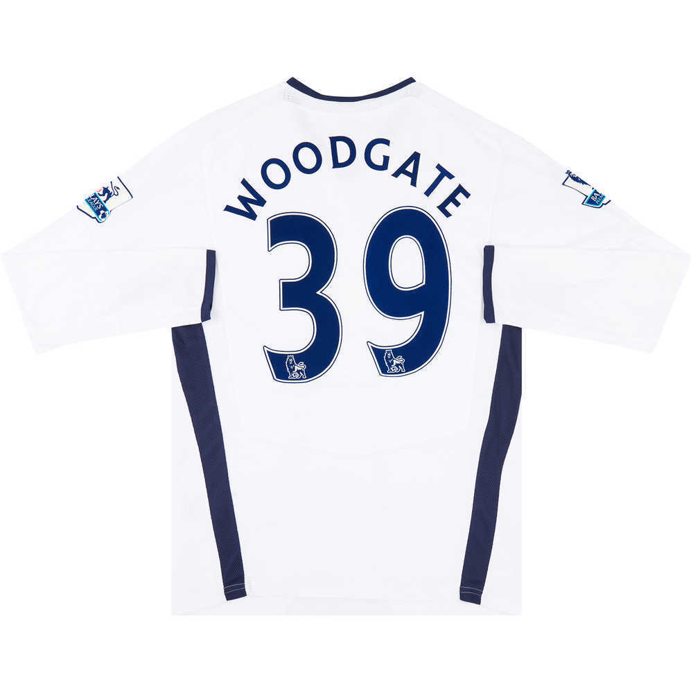 2008-09 Tottenham Match Issue Home L/S Shirt Woodgate #39 (v Man City)