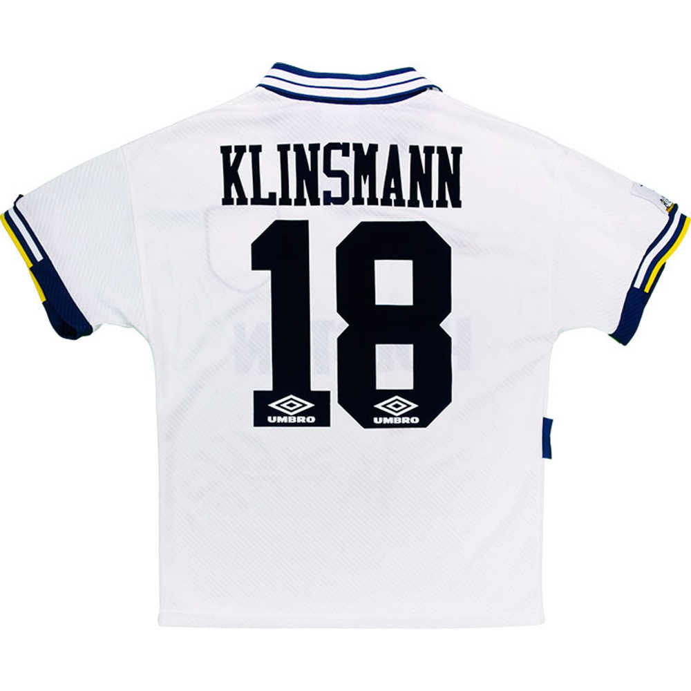 1994-95 Tottenham Home Shirt Klinsmann #18 (Very Good) XL