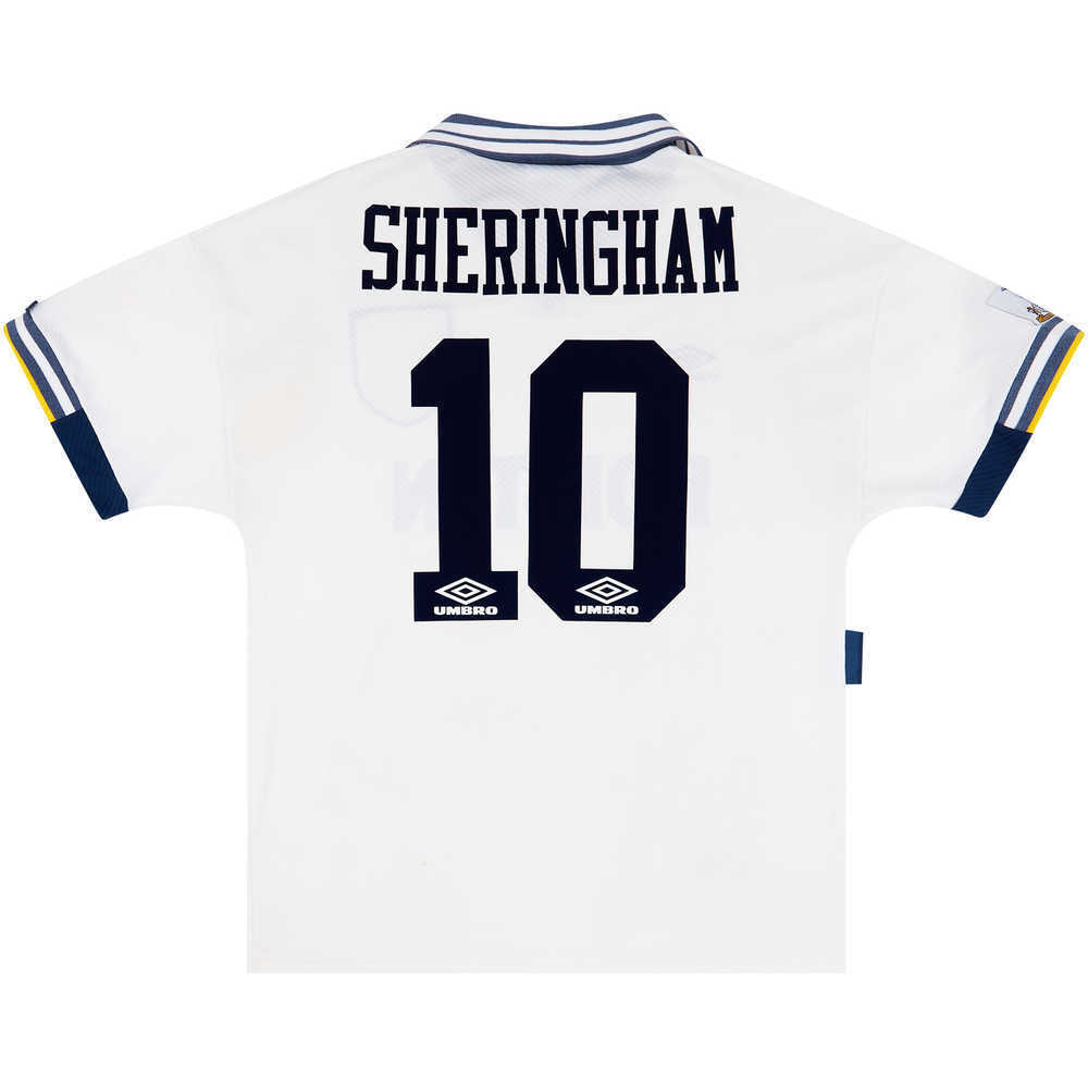 1993-95 Tottenham Home Shirt Sheringham #10 (Very Good) L