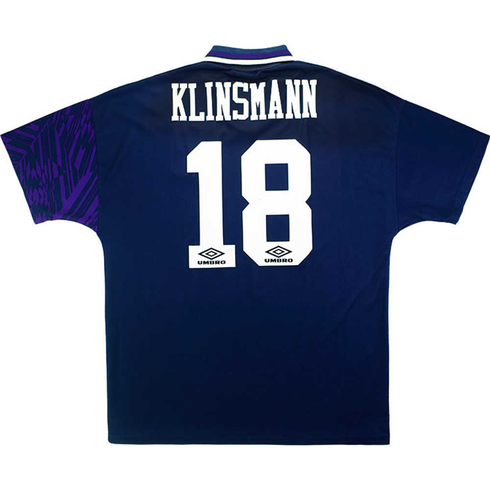 1994-95 Tottenham Away Shirt Klinsmann #18 (Excellent) XL