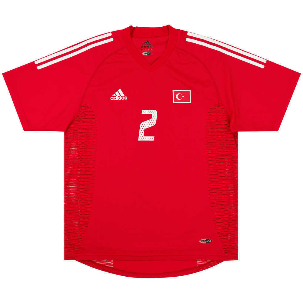 2002 Turkey Match Worn Home Shirt #2 (Emre)