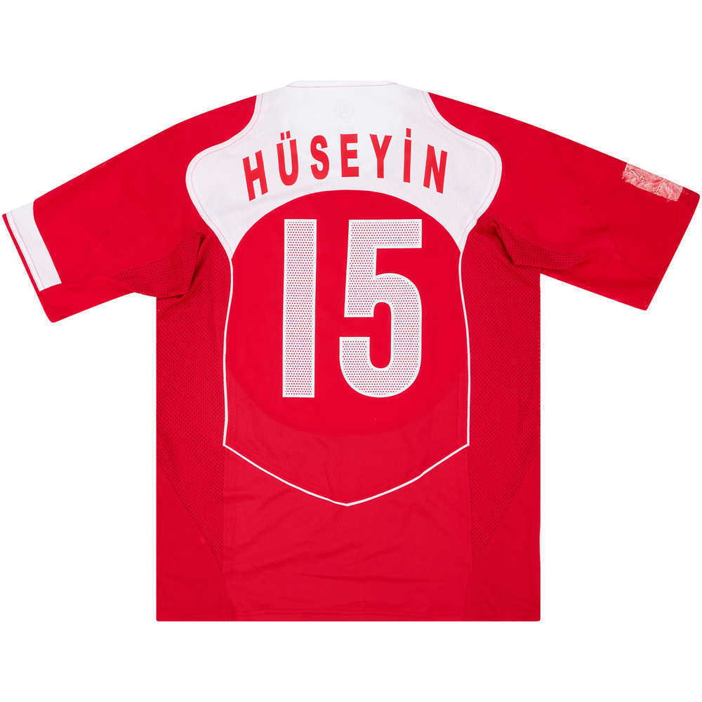 2005 Turkey Match Worn Home Shirt Hüseyin #15 (v Denmark)