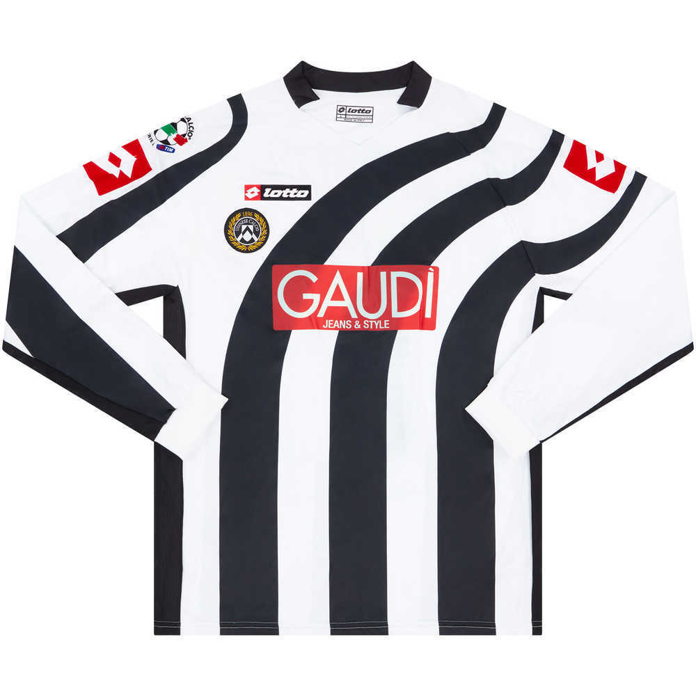 2006-07 Udinese Match Issue Home L/S Shirt Barreto #7