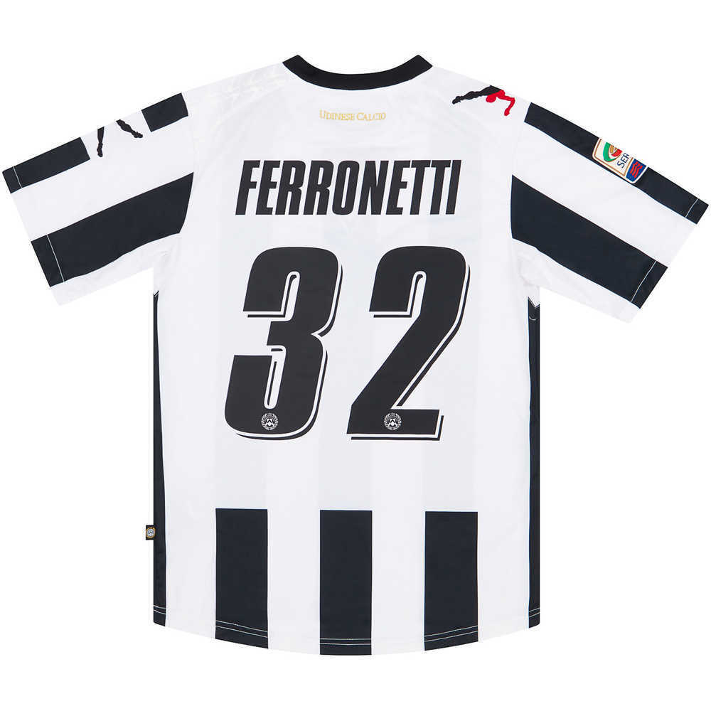 2011-12 Udinese Match Issue Home Shirt Ferronetti #32