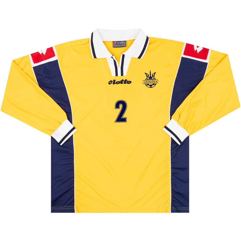 2003 Ukraine Match Worn Home Shirt #2 (Yezerskiy) v Denmark