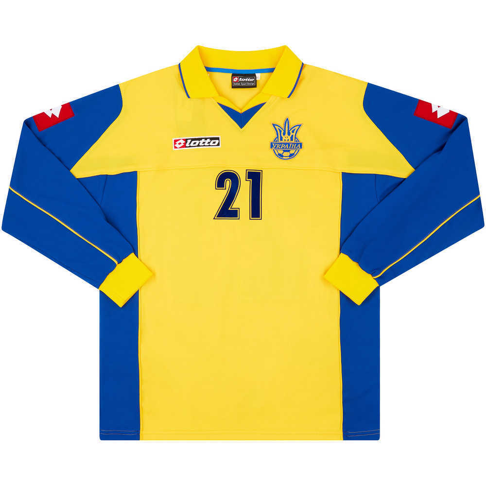 2004-05 Ukraine Match Issue Home L/S Shirt #21