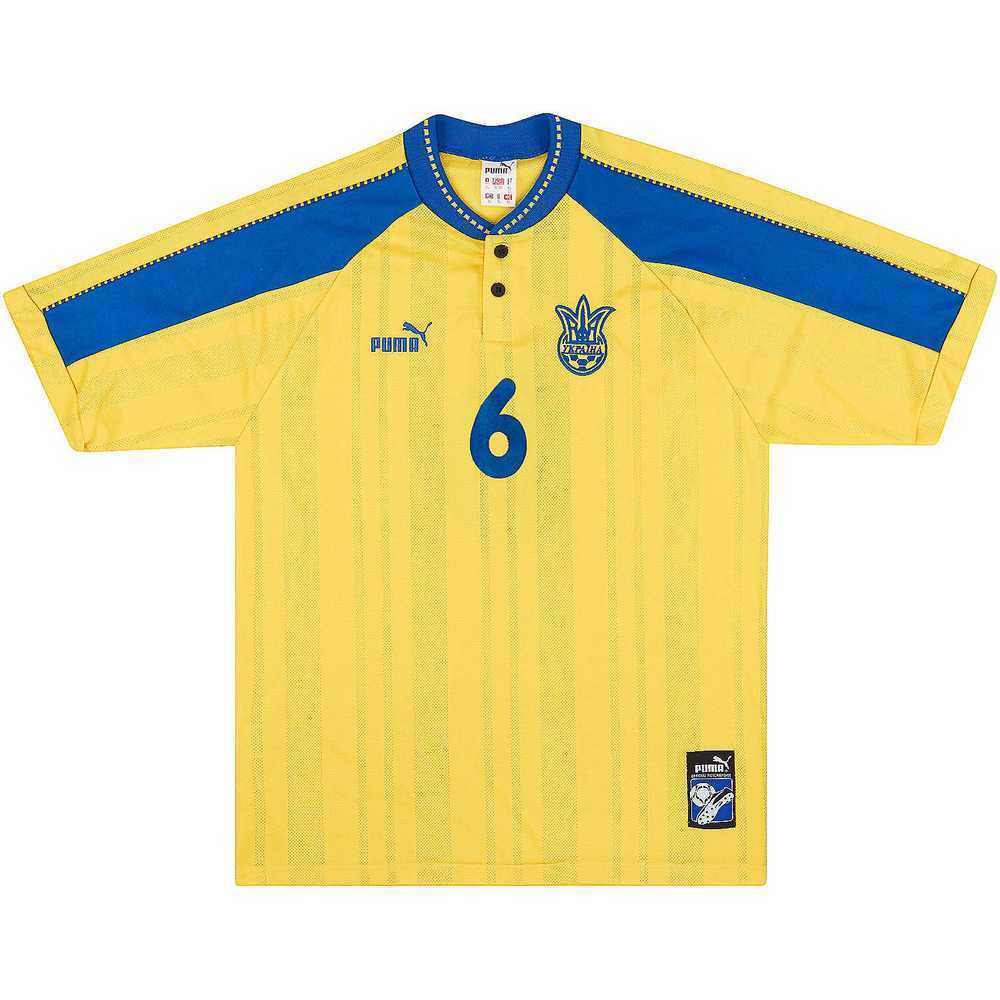 1999 Ukraine Match Worn Home Shirt #6 (Dmytrulin) v Andorra