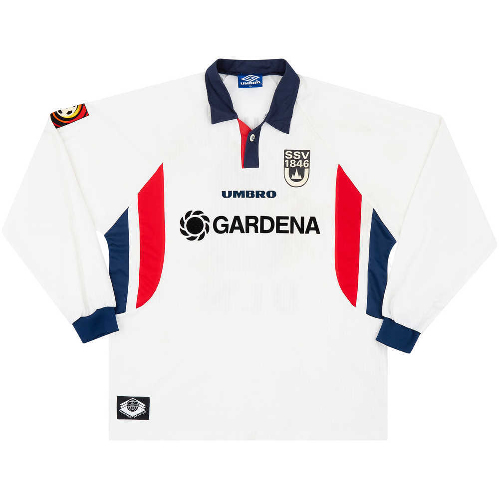 1998-99 SSV Ulm Match Issue Home L/S Shirt Kinkel #3