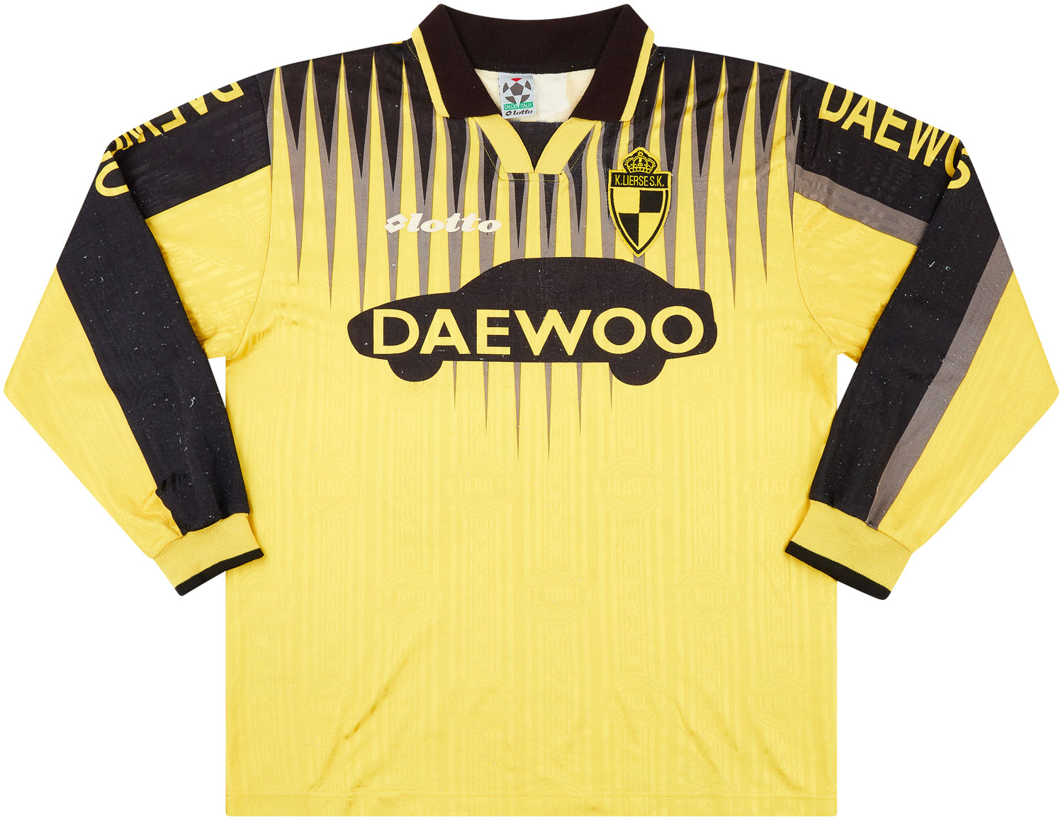1997-98 K.Lierse SK Match Issue Home Shirt Eftevaag #20