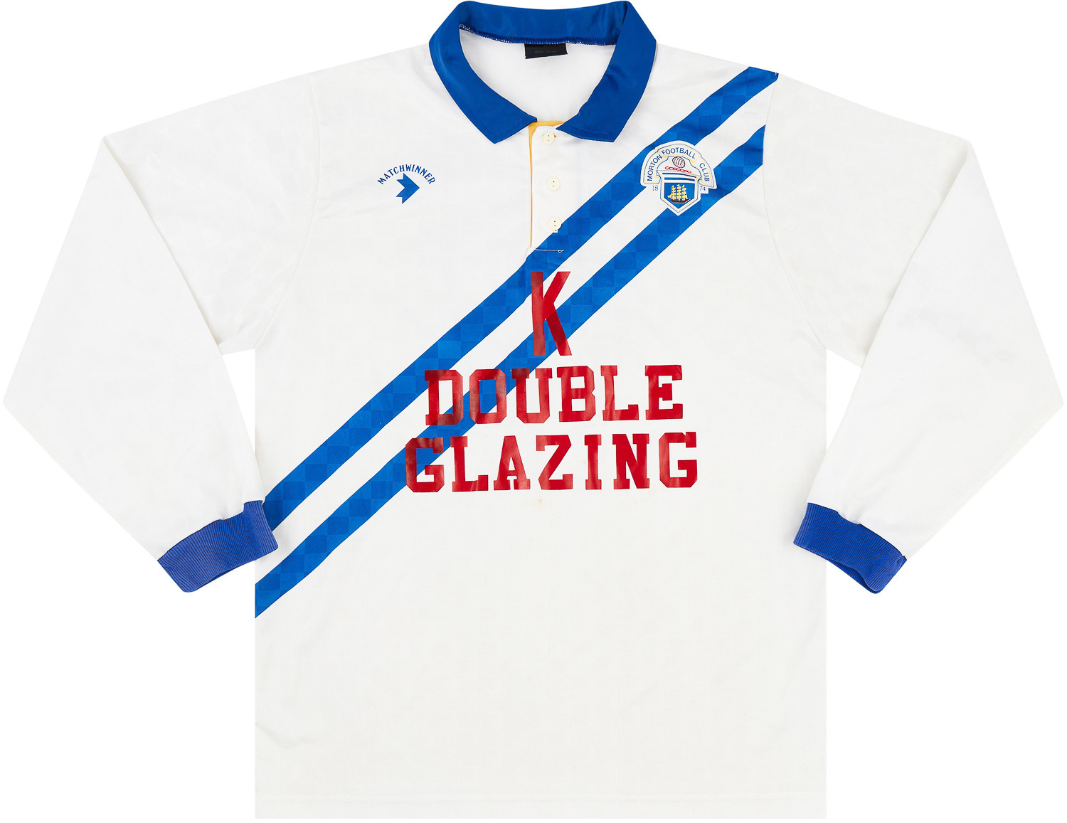 1989-91 Greenock Morton Match Issue Home Shirt #16