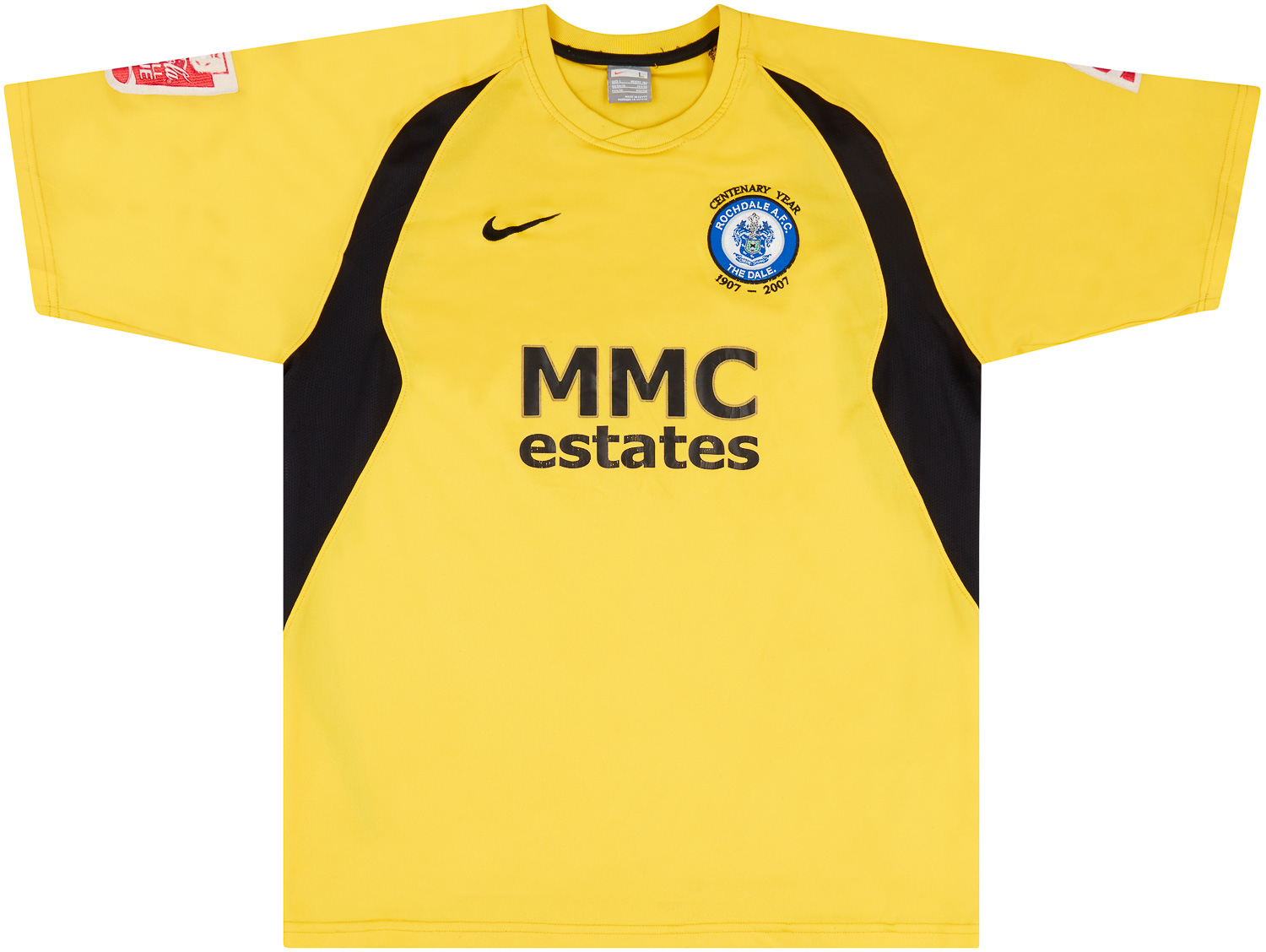 2007-08 Rochdale Match Issue Away Shirt Higginbotham #18