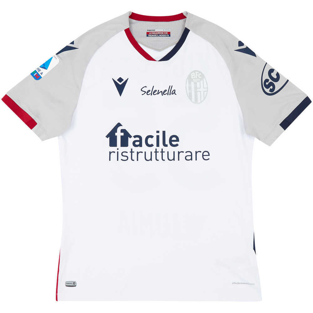 2020-21 Bologna Match Issue Away Shirt Vignato #55
