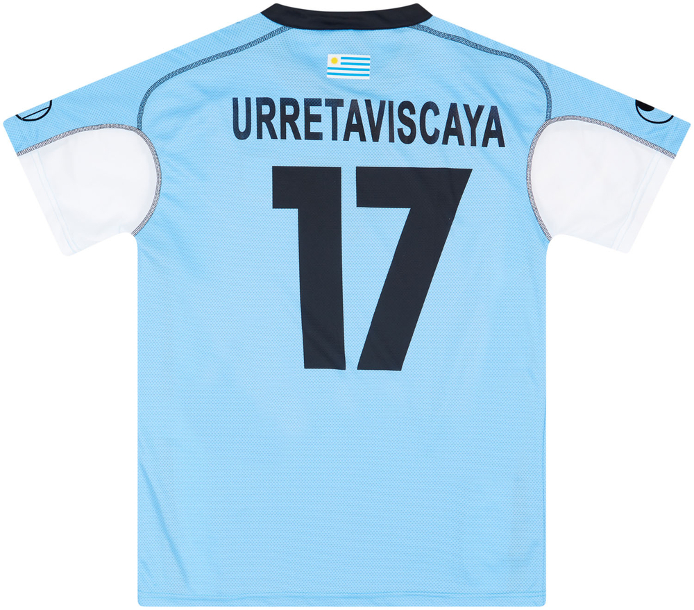 2005-06 Uruguay U-15 Match Issue Home Shirt Urretaviscaya #17-Match Worn Shirts Uruguay Certified Match Worn