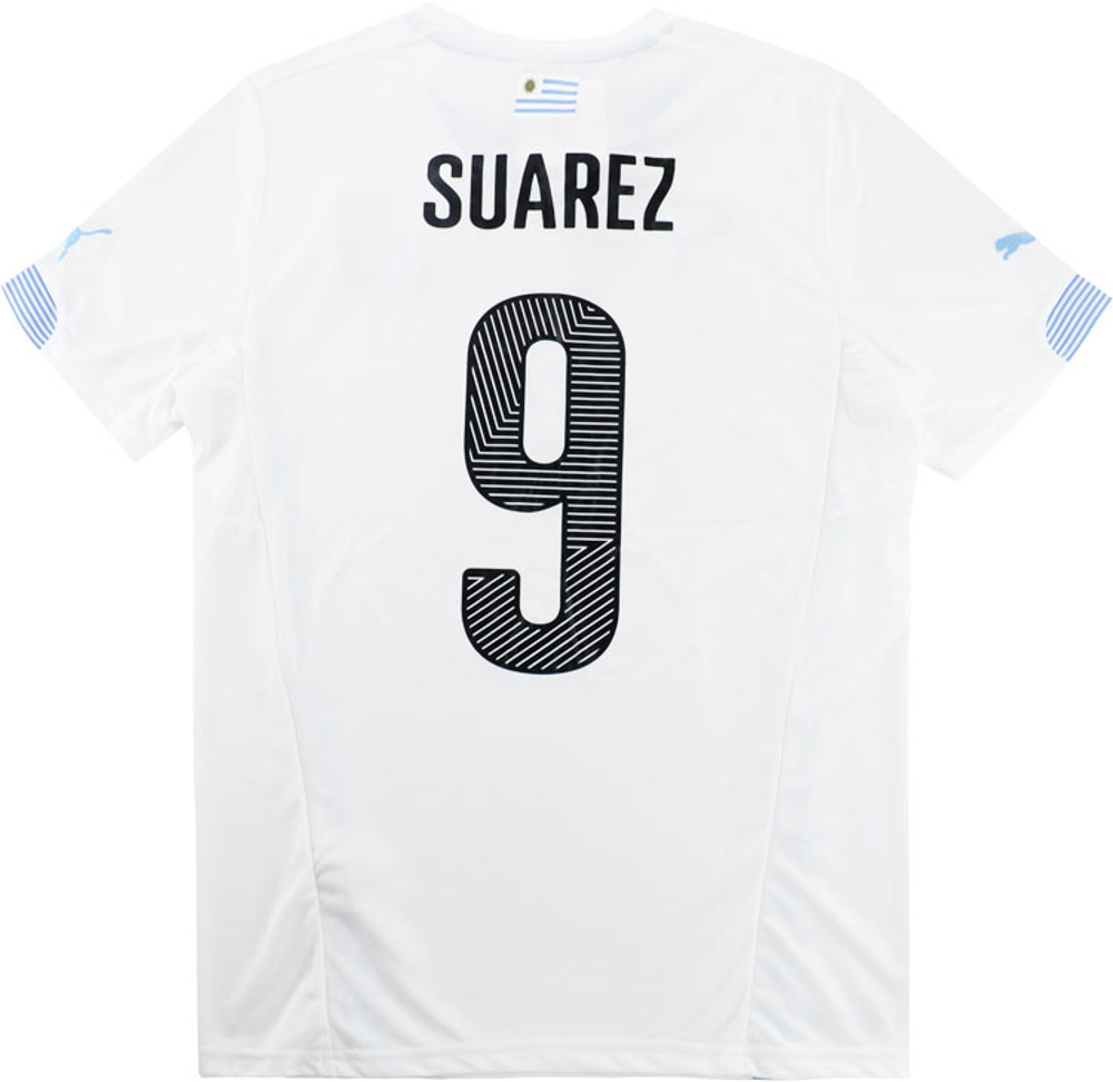 2014-15 Uruguay Away Shirt Suarez #9 (Very Good) S-Specials Names & Numbers Uruguay Current Stars