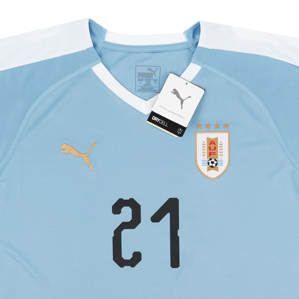 2019-20 Uruguay Home Shirt E.Cavani #21 *w/Tags*-Names & Numbers Uruguay New Clearance Current Stars