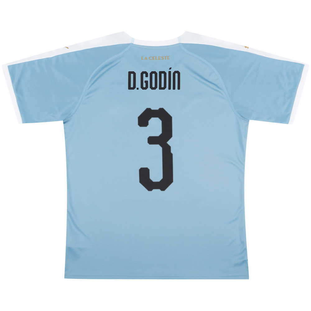 2019-20 Uruguay Home Shirt D.Godín #3 *w/Tags*