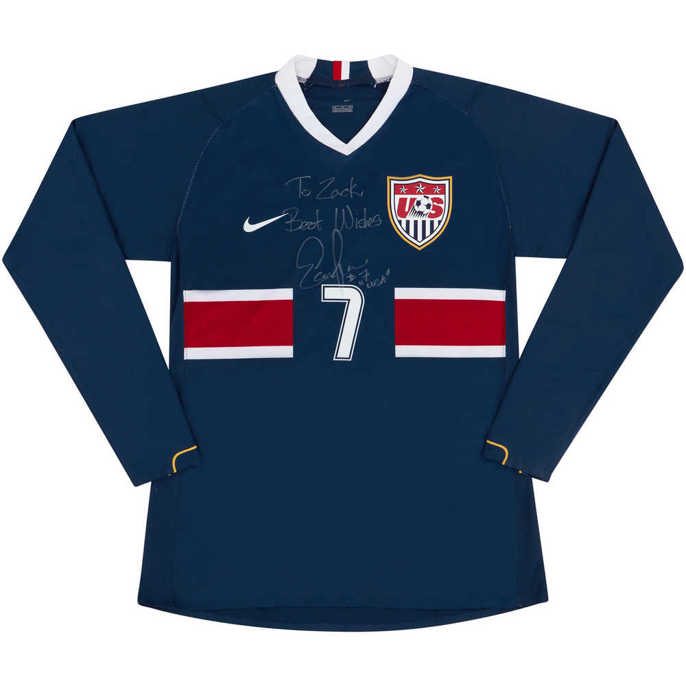 2006-07 USA Match Issue Signed Away L/S Shirt Lewis #7 