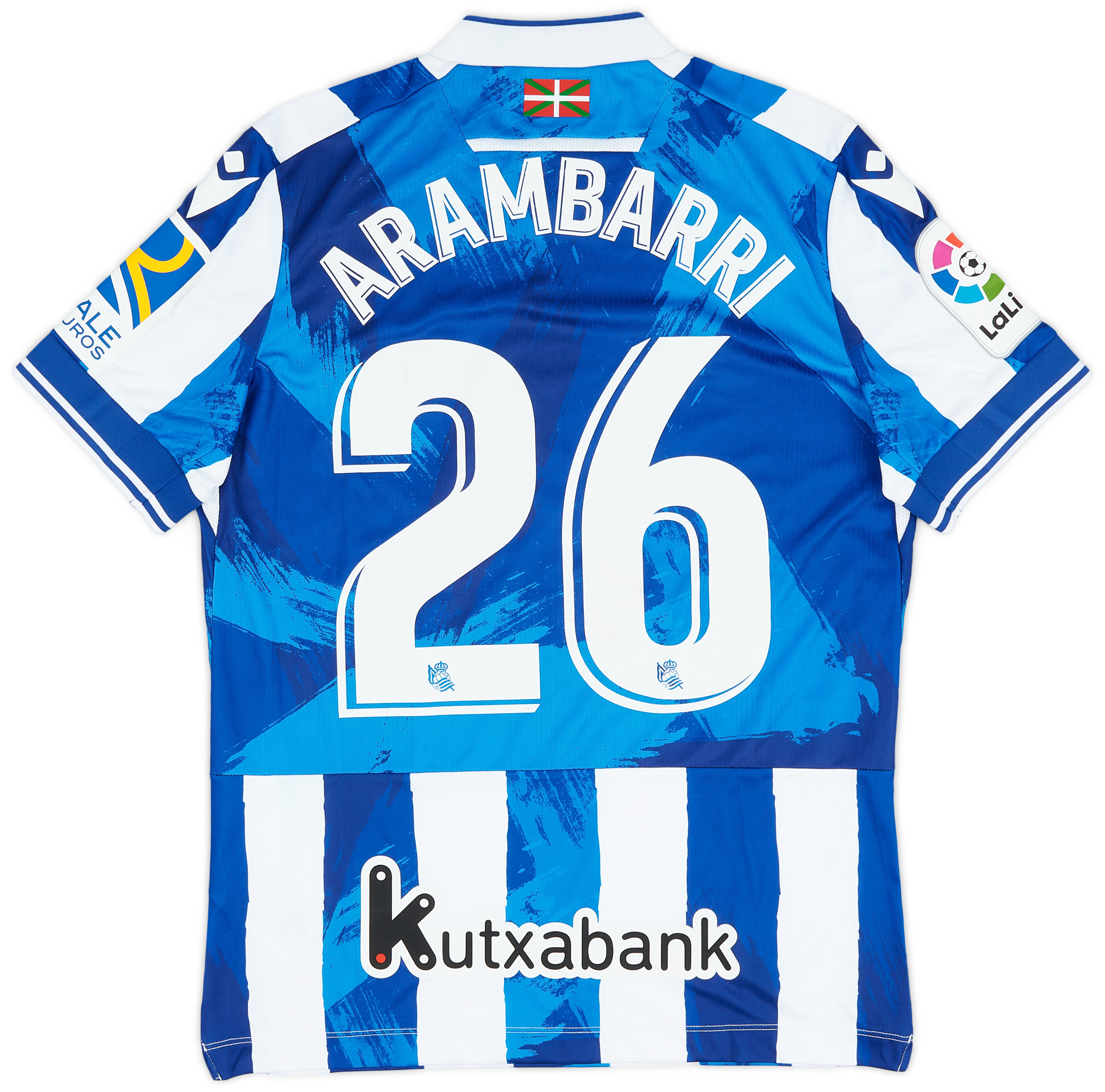 2022-23 Real Sociedad Match Isue Home Shirt Arambarri #26