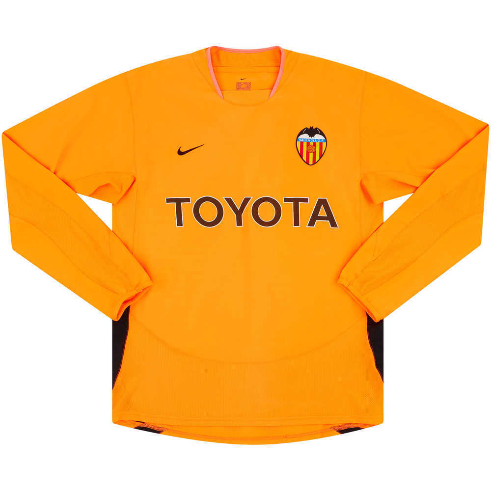 2003-04 Valencia Away L/S Shirt (Very Good) M