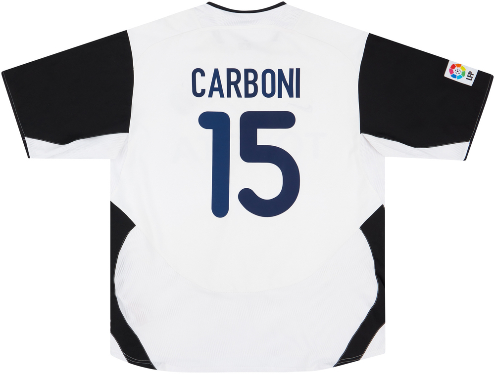 2003-04 Valencia Home Shirt Carboni #15 (Excellent) XL