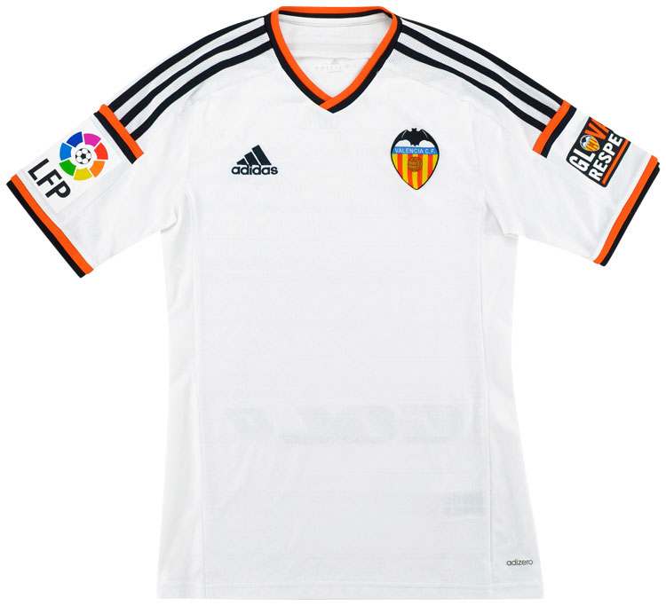 2014-15 Valencia Player Issue Home Shirt