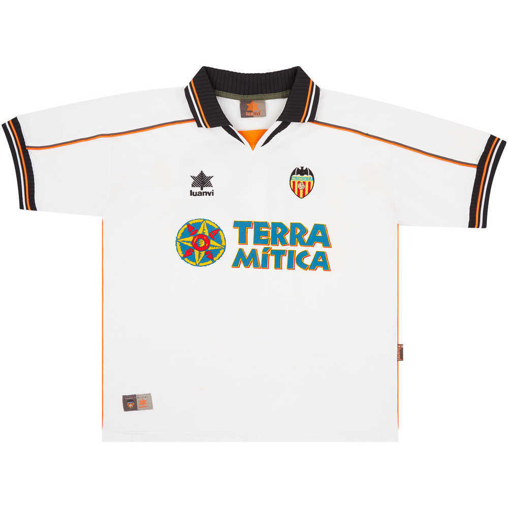 1999-00 Valencia Match Issue Home Shirt #18