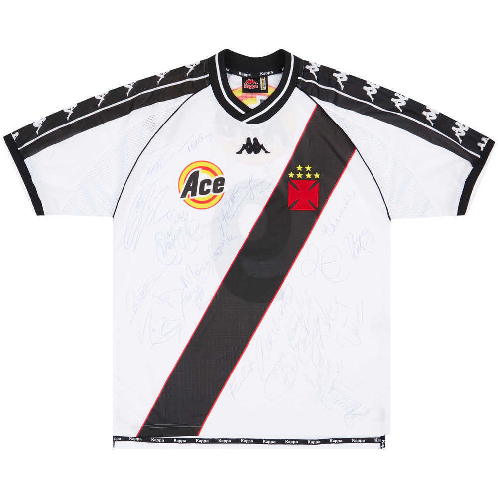 1999-00 Vasco da Gama Signed Away Shirt #9 (Viola) (Excellent) M