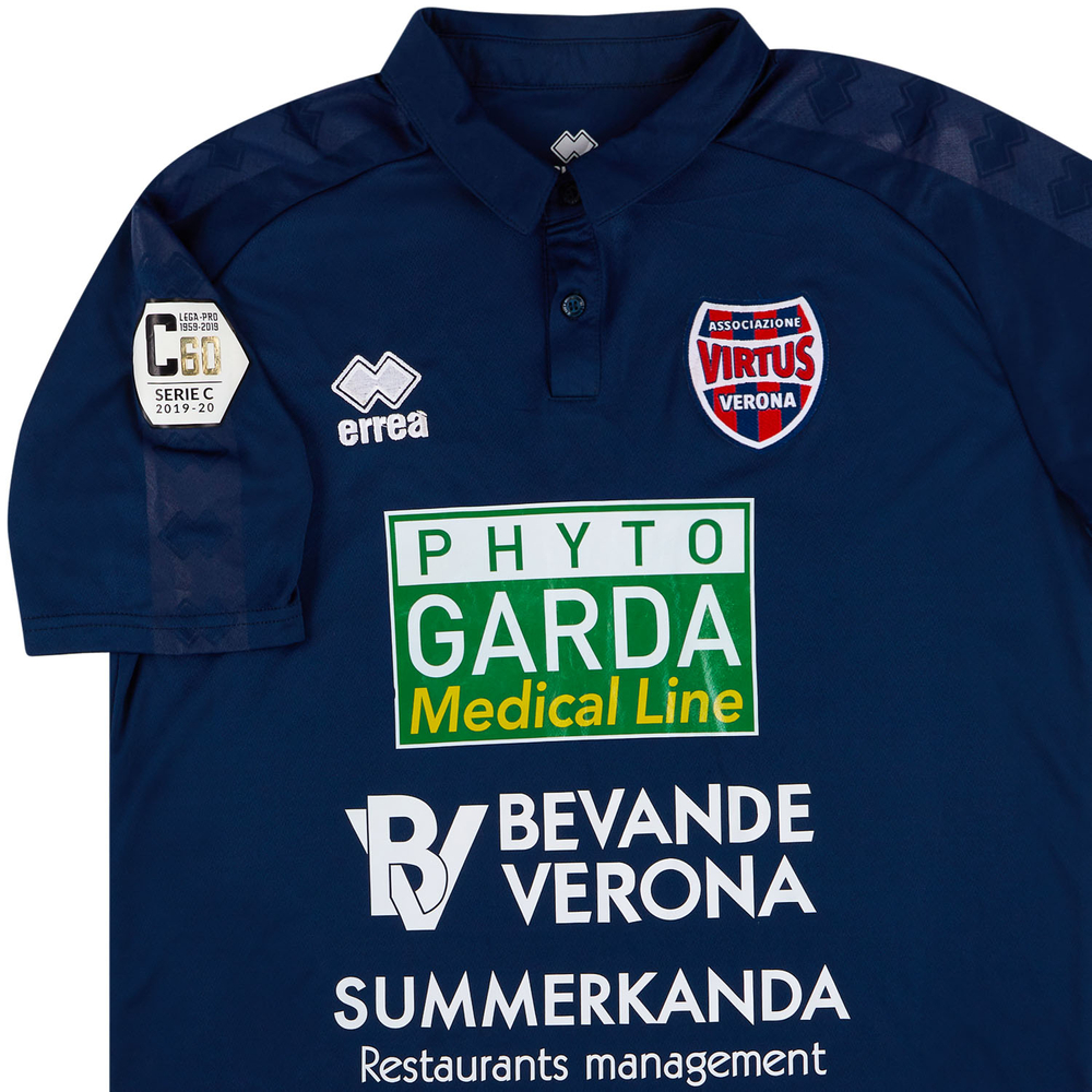 2019-20 Virtus Verona Match Issue Home Shirt da Silva #18-Match Worn Shirts  Other Italian Clubs Serie C & Other Italian Clubs Certified Match Worn