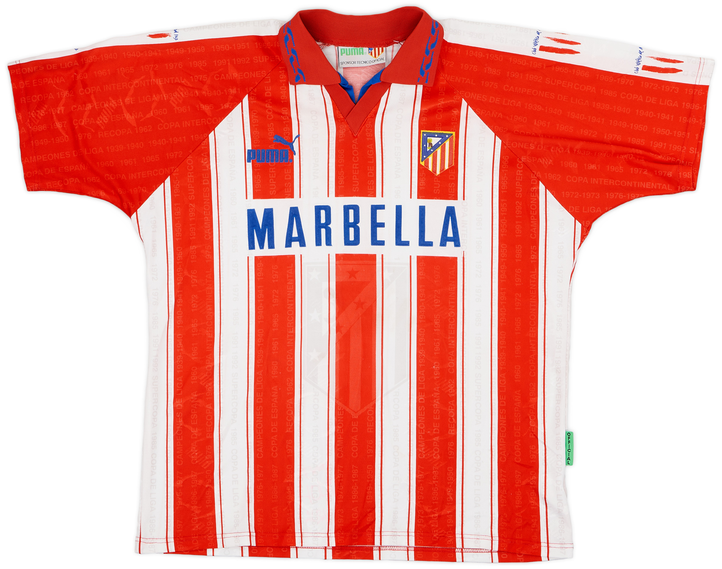1994-95 Atletico Madrid Home Shirt - 9/10 - ()