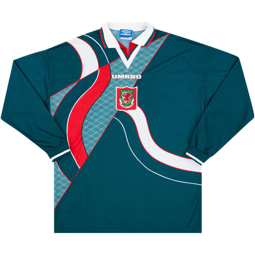 1995-96 Wales Match Issue Away L/S Shirt #5 (Symons)