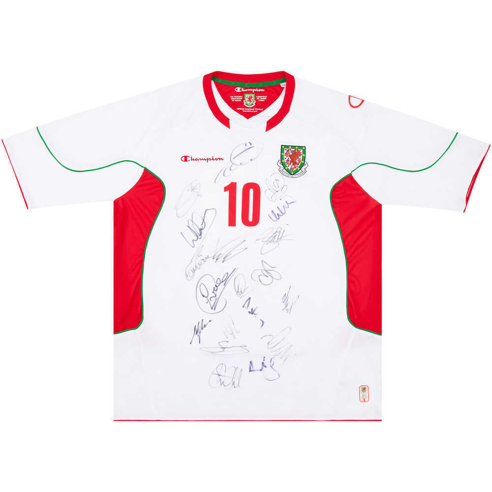2009-10 Wales Match Issue Signed Away Shirt #10