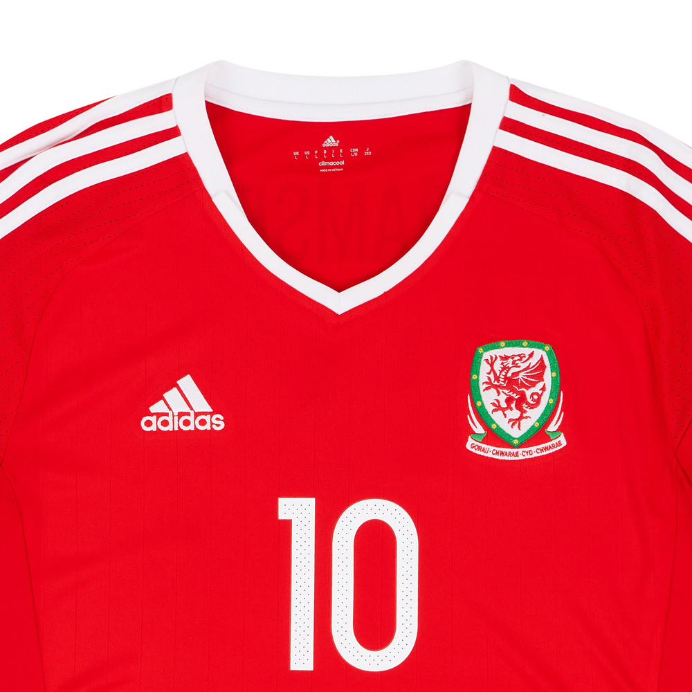 2016-17 Wales Home Shirt Ramsey #10 (Excellent) M-Specials Wales Names & Numbers Current Stars