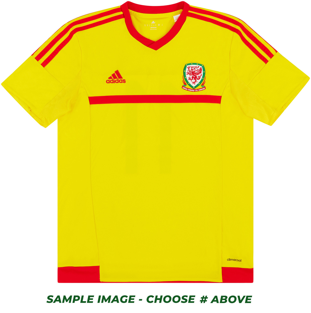 2015-16 Wales Player Issue Away Shirt # (Very Good) M-Wales Names & Numbers Player Issue