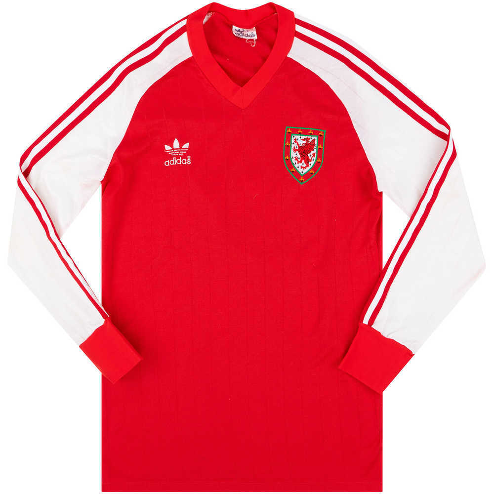 1983 Wales Match Worn Home L/S Shirt #4 (Vaughan) v Yuyoslavia