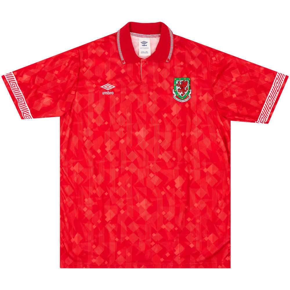 1991 Wales Match Worn Home Shirt #5 (Young) v Germany