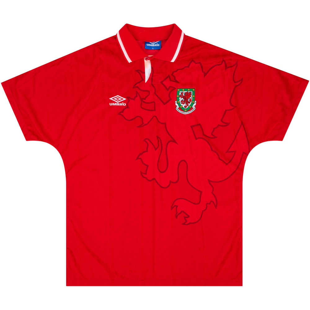 1992-94 Wales Match Worn Home Shirt #14 (Blackmore)